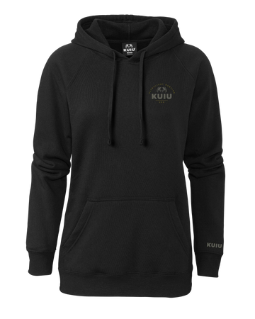 KUIU Women's Stacked Chest Logo Hoodie | Black